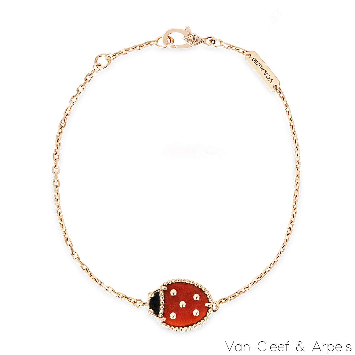 Van Cleef & Arpels Rose Gold Lucky Spring Bracelet Closed Wing Ladybug VCARP7R000 Van Cleef & Arpels Rose Gold Lucky Spring Bracelet Closed Wing Ladybug VCARP7R000